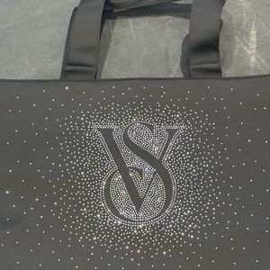 Victoria's Secret Black Tote with Sparkling Accents